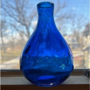 Blue Painted Blue Vase